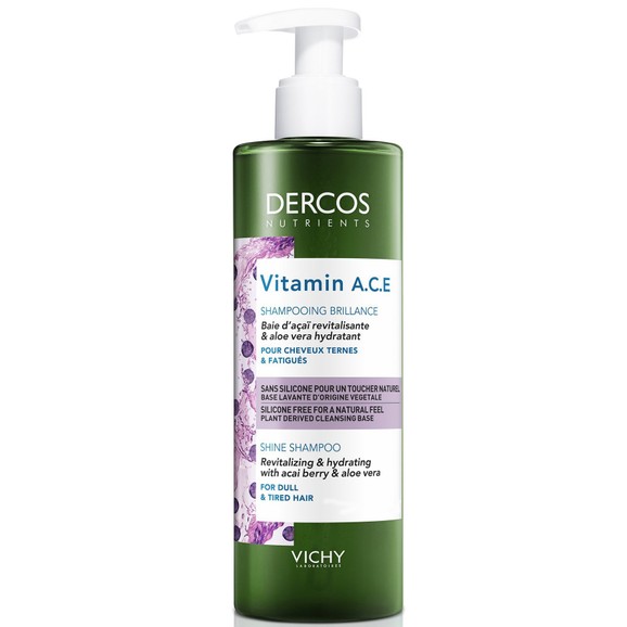 Δώρο Vichy Dercos Nutrients Vitamin A.C.E Shampooing Brillance Ενυδατικό Σαμπουάν Λάμψης & Τόνωσης για Θαμπά, Άτονα Μαλλιά 100ml