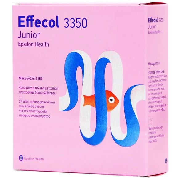 Effecol Junior 3350 Παιδικό Ιατροτεχνολογικό Βοήθημα για την Αντιμετώπιση της Χρόνιας Δυσκοιλιότητας 24 Sachets Effecol Junior 3350 Παιδικό Ιατροτεχνολογικό Βοήθημα για την Αντιμετώπιση της Χρόνιας Δυσκοιλιότητας 24 Sachets