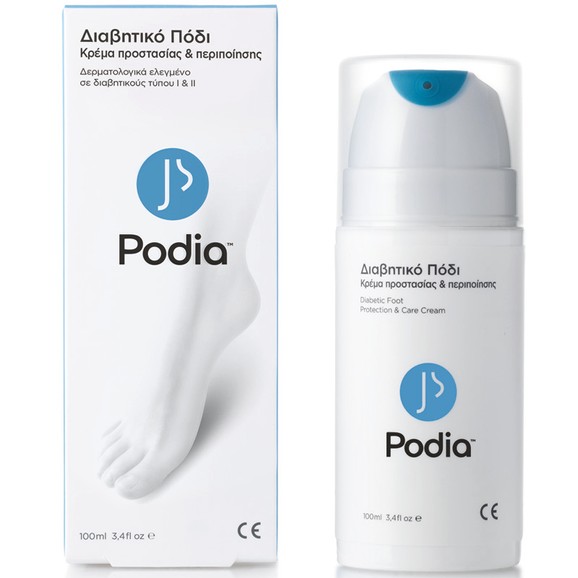 Podia Diabetic\'s Foot Protection & Care Cream Κρέμα Περιποίησης Διαβητικού Ποδιού 100ml