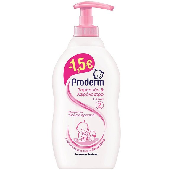 Proderm Σαμπουάν & Αφρόλουτρο 1-3 Ετών 400ml Proderm Σαμπουάν & Αφρόλουτρο 1-3 Ετών 400ml