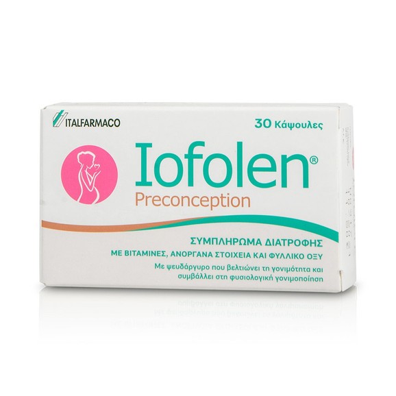 Iofolen Preconception Συμπλήρωμα Διατροφής με Βιταμίνες, Ανόργανα Στοιχεία & Φυλλικό Οξύ 30caps