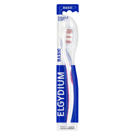 Elgydium Basic Toothbrush Soft 1 Τεμάχιο - Ροζ