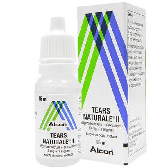 Alcon Tears Naturale II Med Λιπαντικές Οφθαλμικές Σταγόνες για Ανακούφιση απο τα Συμπτώματα της Ξηροφθαλμίας 15ml