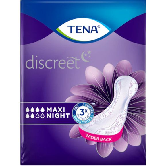 Tena Discreet Maxi Night Πολύ Απορροφητικές Σερβιέτες Νυκτός 12 τεμάχια Tena Discreet Maxi Night Πολύ Απορροφητικές Σερβιέτες Νυκτός 12 τεμάχια
