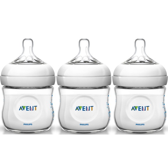 Δώρο Avent Natural Μπιμπερό για Νεογέννητα Πλαστικό Χωρίς BPA 3x125ml