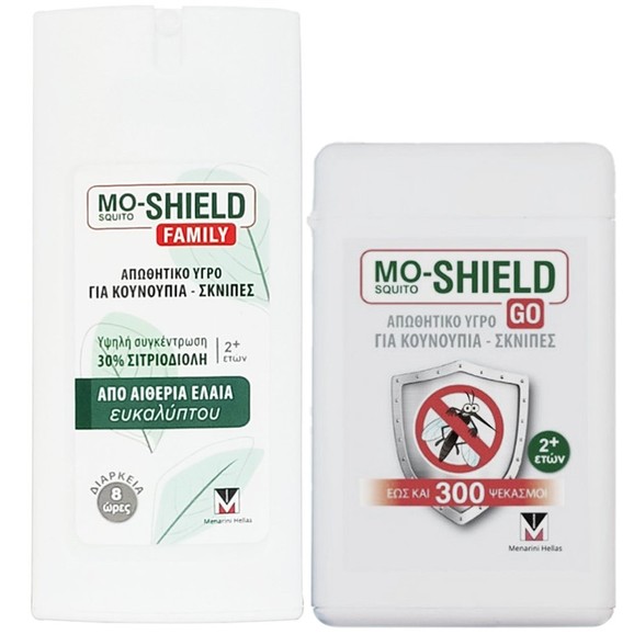Menarini Mo-Shield Πακέτο Προσφοράς Family Repellent Body Liquid Spray 75ml & Δώρο Go Repellent Body Liquid 17ml
