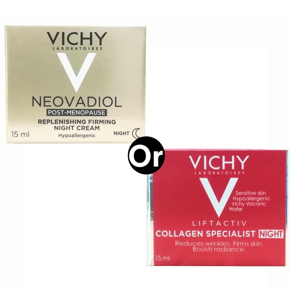 Δώρο Vichy Neovadiol Peri Menopause Night ή Liftactiv Collagen Specialist Night Αντιγηραντική Κρέμα Προσώπου Νυκτός 15ml - Τυχαία Επιλογή