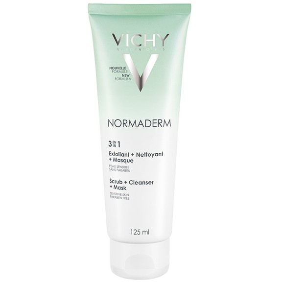 Vichy Normaderm 3 in 1 Scrub + Mask + Cleanser 125ml