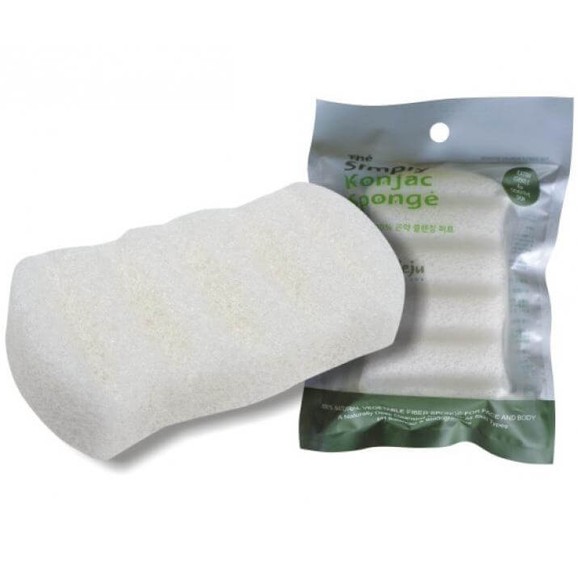 Pure Konjac Six Waves Λευκό Σφουγγάρι από 100% Φυσικό Konjac