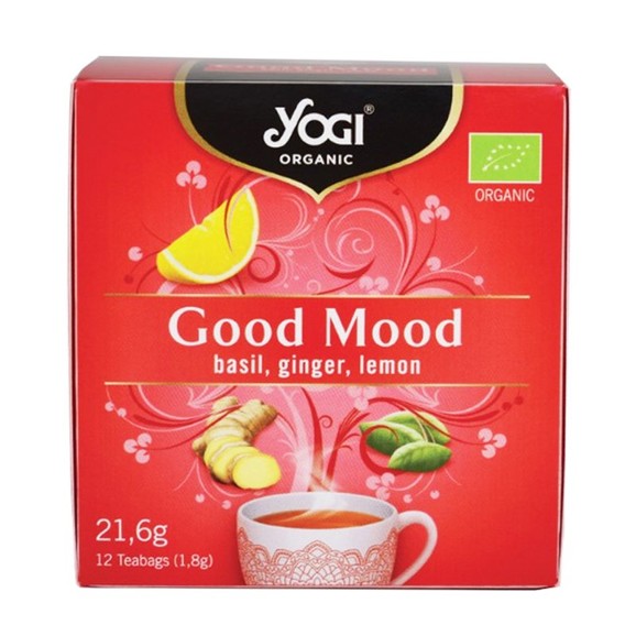 Yogi Tea Good Mood with Basil, Ginger & Lemon 12 Teabags x 1.8gr