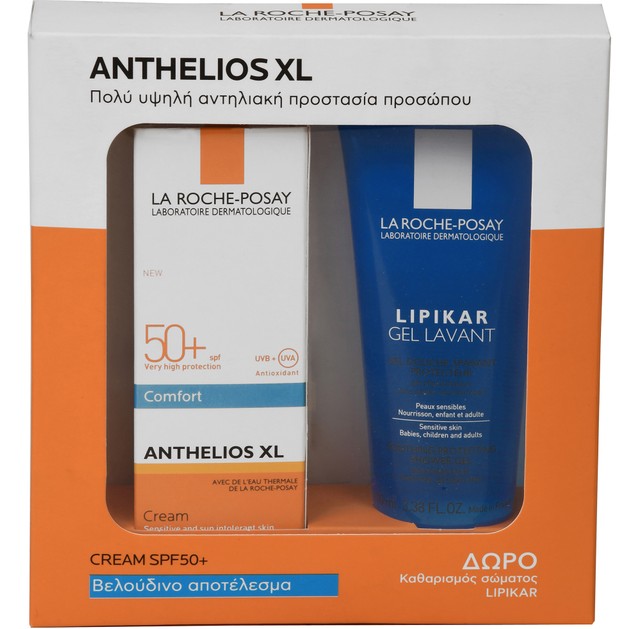 La Roche-Posay Anthelios XL Cream Comfort Spf50+ 50ml & Δώρο Lipikar Gel Lavant 100ml La Roche-Posay Anthelios XL Cream Comfort Spf50+ 50ml & Δώρο Lipikar Gel Lavant 100ml