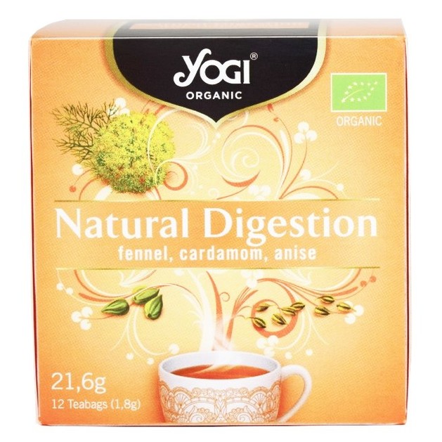 Yogi Tea Natural Digestion with Fennel, Cardamom & Anise 12 Teabags x 1.8gr Yogi Tea Natural Digestion with Fennel, Cardamom & Anise 12 Teabags x 1.8gr