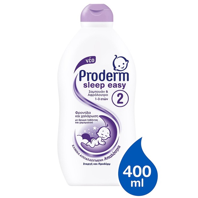 Proderm Sleep Easy Σαμπουάν & Αφρόλουτρο για Ηλικίες 1-3 Ετών 400ml Proderm Sleep Easy Σαμπουάν & Αφρόλουτρο για Ηλικίες 1-3 Ετών 400ml