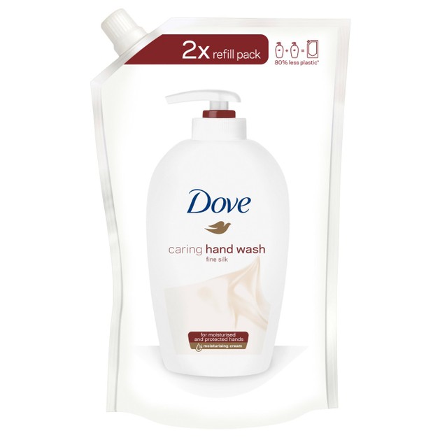 Dove Caring Hand Wash Refill Pack Fine Silk Υγρό Κρεμοσάπουνο για Αίσθηση & Όψη Μεταξένιων Χεριών Ανταλλακτικό 500ml Dove Caring Hand Wash Refill Pack Fine Silk Υγρό Κρεμοσάπουνο για Αίσθηση & Όψη Μεταξένιων Χεριών Ανταλλακτικό 500ml