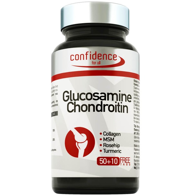 Confidence Glucosamine Chondroitin (50+10 free tabs) Confidence Glucosamine Chondroitin (50+10 free tabs)