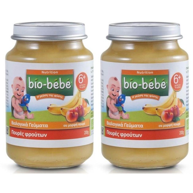 Bio Bebe Nutrition Πακέτο Προσφοράς Βιολογική Βρεφική Τροφή Πουρές Φρούτων Από τον 6ο Μήνα 2x200gr 1+1 Δώρο Bio Bebe Nutrition Πακέτο Προσφοράς Βιολογική Βρεφική Τροφή Πουρές Φρούτων Από τον 6ο Μήνα 2x200gr 1+1 Δώρο