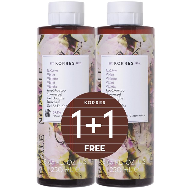 Korres Πακέτο Προσφοράς Shower Gel Violet 2x250ml 1+1 Δώρο Korres Πακέτο Προσφοράς Shower Gel Violet 2x250ml 1+1 Δώρο