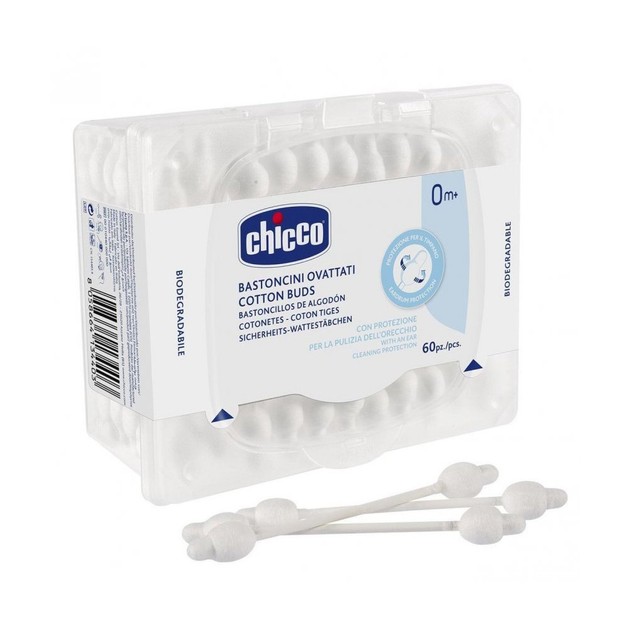 Chicco Ωτοκαθαριστές Ασφαλείας από 0 Μηνών 60τμχ Chicco Ωτοκαθαριστές Ασφαλείας από 0 Μηνών 60τμχ