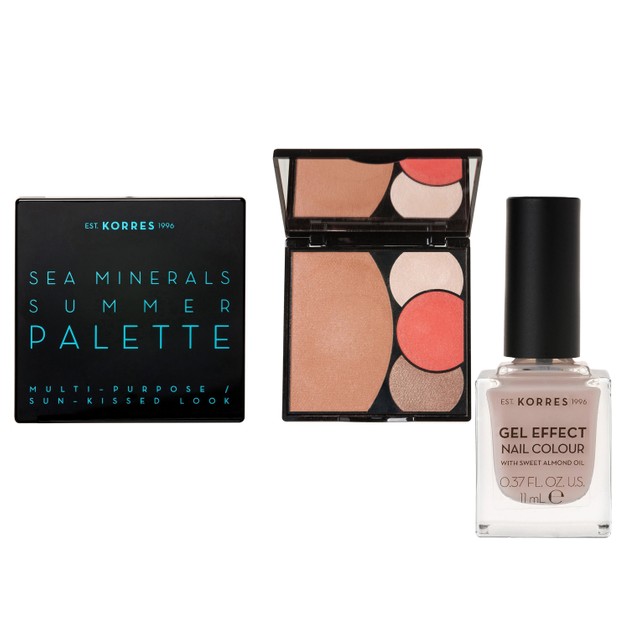 Δώρο Korres Sea Minerals Summer Palette Coral Sunsets 13g & Gel Effect Nail Colour No 30 Sandy Nude 11ml Δώρο Korres Sea Minerals Summer Palette Coral Sunsets 13g & Gel Effect Nail Colour No 30 Sandy Nude 11ml