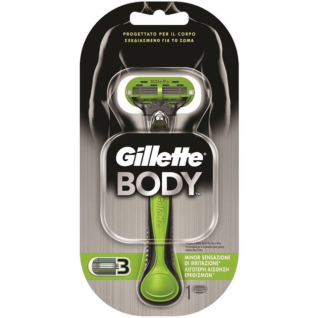 Gillette Body Groom Ξυριστική Μηχανή Ειδικά Σχεδιασμένη για το Σώμα με Εργονομική Λαβή που δε Γλιστρά Ακόμα & Στο Ντους 1τεμάχιο Gillette Body Groom Ξυριστική Μηχανή Ειδικά Σχεδιασμένη για το Σώμα με Εργονομική Λαβή που δε Γλιστρά Ακόμα & Στο Ντους 1τεμάχιο