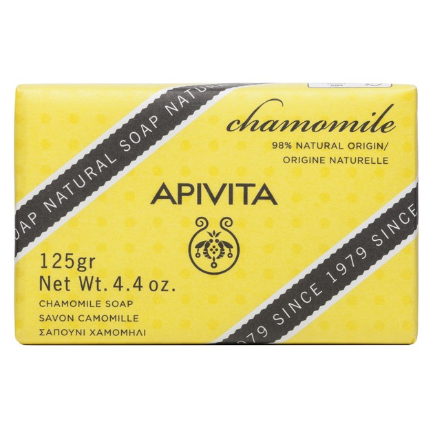 Apivita Natural Soap With Chamomile 125g Apivita Natural Soap With Chamomile 125g
