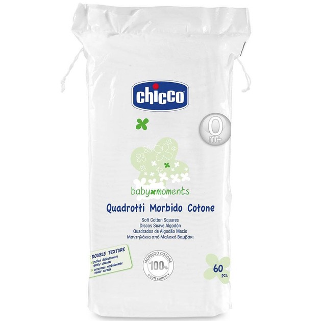 Chicco Baby Moments Μαντηλάκια από Μαλακό Βαμβάκι 0m+ 60τμχ Chicco Baby Moments Μαντηλάκια από Μαλακό Βαμβάκι 0m+ 60τμχ