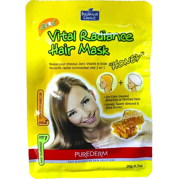 Vican Purederm Vital Radiance Hair Mask Honey 20gr + Hair Cap Vican Purederm Vital Radiance Hair Mask Honey 20gr + Hair Cap