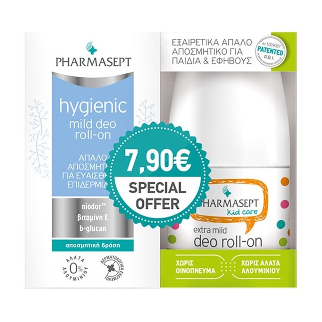 Pharmasept Promo Pack Hygienic Deo Mild Roll On 24h 50ml & Kid Care Extra Mild Deo Roll On 50ml Pharmasept Promo Pack Hygienic Deo Mild Roll On 24h 50ml & Kid Care Extra Mild Deo Roll On 50ml