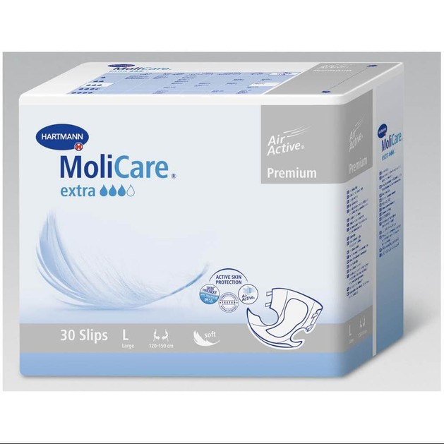 Hartmann MoliCare Premium Soft Extra 120-150cm Large Πάνες Για Βαριά Και Οξύτατη Ακράτεια Ούρων Και Κοπράνων 30 τμχ Hartmann MoliCare Premium Soft Extra 120-150cm Large Πάνες Για Βαριά Και Οξύτατη Ακράτεια Ούρων Και Κοπράνων 30 τμχ