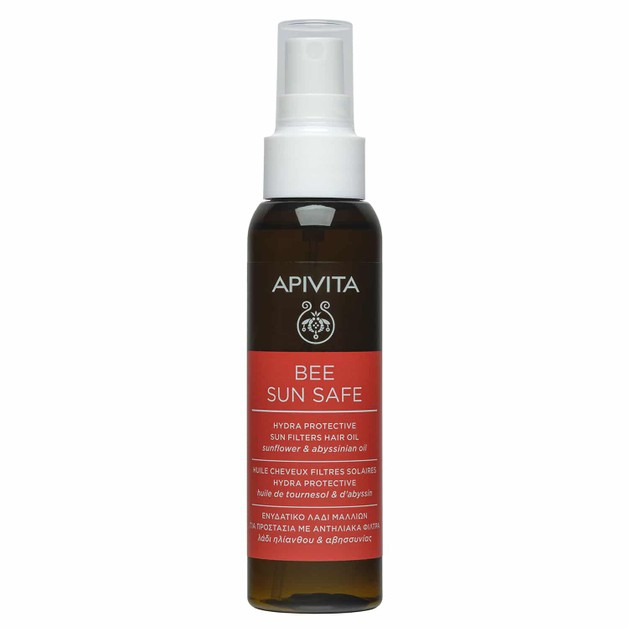 Apivita Bee Sun Safe Hydra Protective Sun Filters Hair Oil With Sunflower & Abyssinian Oil 100ml Apivita Bee Sun Safe Hydra Protective Sun Filters Hair Oil With Sunflower & Abyssinian Oil 100ml