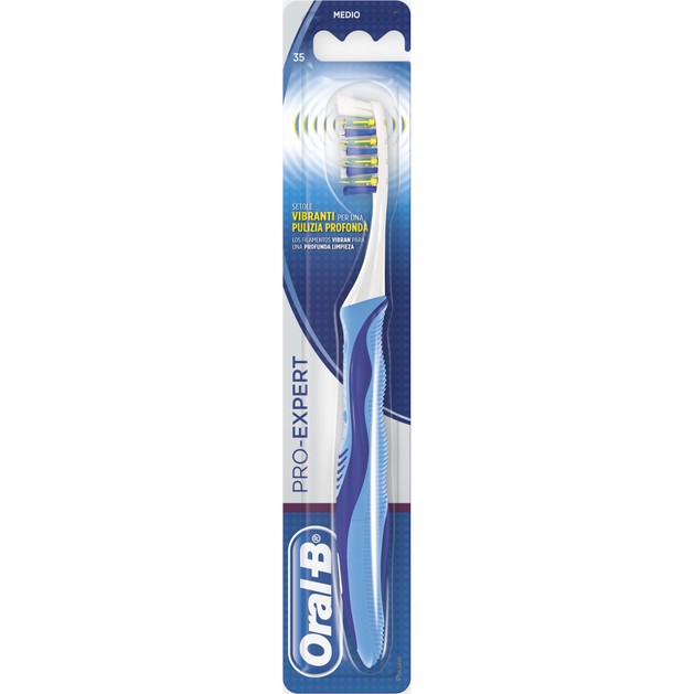 Oral-B Pro-Expert Pulsar Οδοντόβουρτσα με Δονούμενες Ίνες, που Διασπούν την Πλάκα Ανάμεσα στα Δόντια 35 Μέτρια Oral-B Pro-Expert Pulsar Οδοντόβουρτσα με Δονούμενες Ίνες, που Διασπούν την Πλάκα Ανάμεσα στα Δόντια 35 Μέτρια