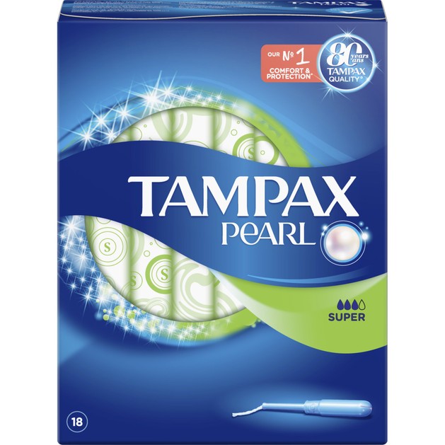 Tampax Pearl Super Ταμπόν Με Απλικατέρ Υψηλής Απορροφητικότητας για Μέτρια Έως Μεγάλη Ροή 18 ταμπόν Tampax Pearl Super Ταμπόν Με Απλικατέρ Υψηλής Απορροφητικότητας για Μέτρια Έως Μεγάλη Ροή 18 ταμπόν