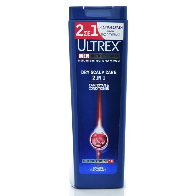 Ultrex Men Dry Scalp Care 2 in 1 Αντιπιτυριδικό Σαμπουάν & Conditioner Διπλής Δράσης Κατά της Ξηροδερμίας 360ml Ultrex Men Dry Scalp Care 2 in 1 Αντιπιτυριδικό Σαμπουάν & Conditioner Διπλής Δράσης Κατά της Ξηροδερμίας 360ml