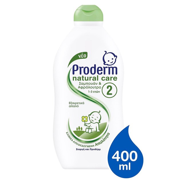 Proderm Natural Care Σαμπουάν & Αφρόλουτρο Για Παιδιά 1-3 Ετών 400ml Proderm Natural Care Σαμπουάν & Αφρόλουτρο Για Παιδιά 1-3 Ετών 400ml