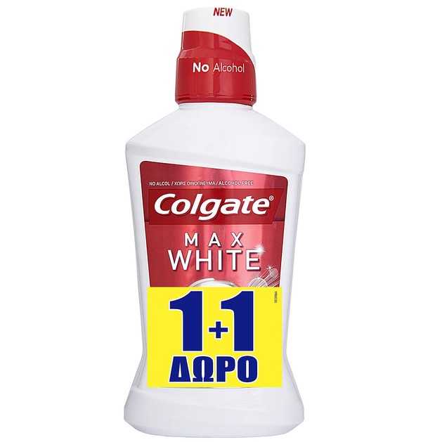 Colgate Πακέτο Προσφοράς Max White Instantly Στοματικό Διάλυμα για Λευκότερα Δόντια στη Στιγμή 2x250ml 1+1 Δώρο Colgate Πακέτο Προσφοράς Max White Instantly Στοματικό Διάλυμα για Λευκότερα Δόντια στη Στιγμή 2x250ml 1+1 Δώρο