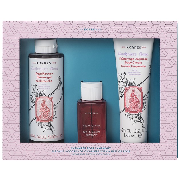 Korres Πακέτο Προσφοράς Cashmere Rose Eau De Parfum 50ml, Showergel 250ml & Body Cream 125ml σε Ειδική Τιμή Korres Πακέτο Προσφοράς Cashmere Rose Eau De Parfum 50ml, Showergel 250ml & Body Cream 125ml σε Ειδική Τιμή