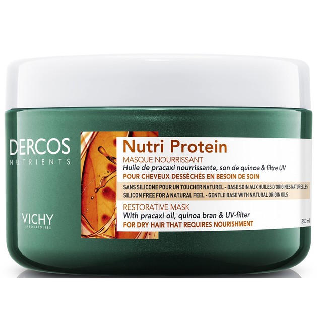 Vichy Dercos Nutrients Nutri Protein Masque Θρεπτική Μάσκα Αναδόμησης για Ξηρά Ταλαιπωρημένα Μαλλιά 250ml Vichy Dercos Nutrients Nutri Protein Masque Θρεπτική Μάσκα Αναδόμησης για Ξηρά Ταλαιπωρημένα Μαλλιά 250ml