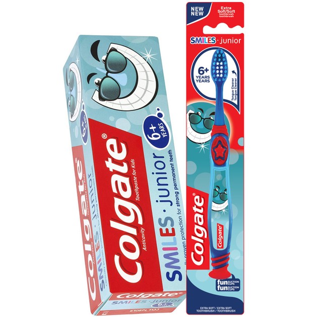 Colgate Πακέτο Προσφοράς Smiles Junior Soft Παιδική Οδοντόβουρτσα 6+ Ετών & Δώρο Smiles Junior Παιδική Οδοντόκρεμα 6+ Ετών 50ml Colgate Πακέτο Προσφοράς Smiles Junior Soft Παιδική Οδοντόβουρτσα 6+ Ετών & Δώρο Smiles Junior Παιδική Οδοντόκρεμα 6+ Ετών 50ml