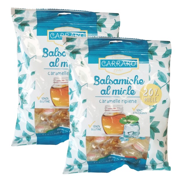 Carraro Πακέτο Προσφοράς Caramelle Balsamiche al Miele Καραμέλες για το Λαιμό με Μέλι & Ευκάλυπτο 2x100gr Carraro Πακέτο Προσφοράς Caramelle Balsamiche al Miele Καραμέλες για το Λαιμό με Μέλι & Ευκάλυπτο 2x100gr