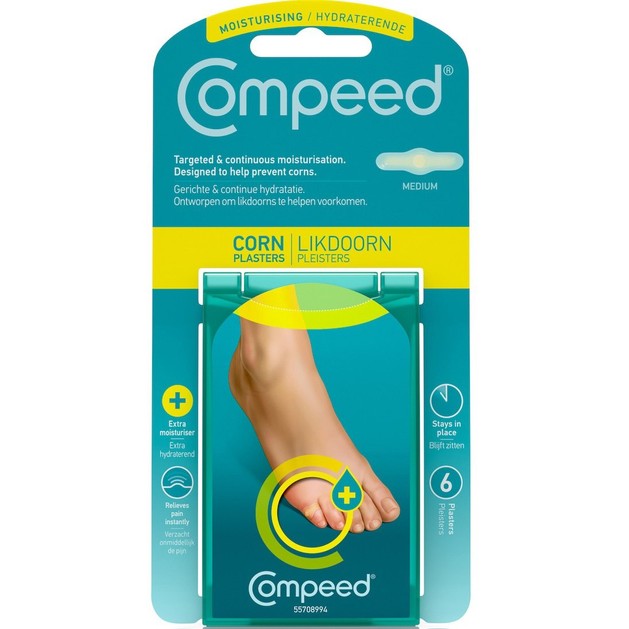 Compeed Μεσαία Ενυδατικά Επιθέματα για Κάλους που Προσφέρουν Ενυδάτωση και Απορροφούν τους Κραδασμούς 6τμχ Compeed Μεσαία Ενυδατικά Επιθέματα για Κάλους που Προσφέρουν Ενυδάτωση και Απορροφούν τους Κραδασμούς 6τμχ