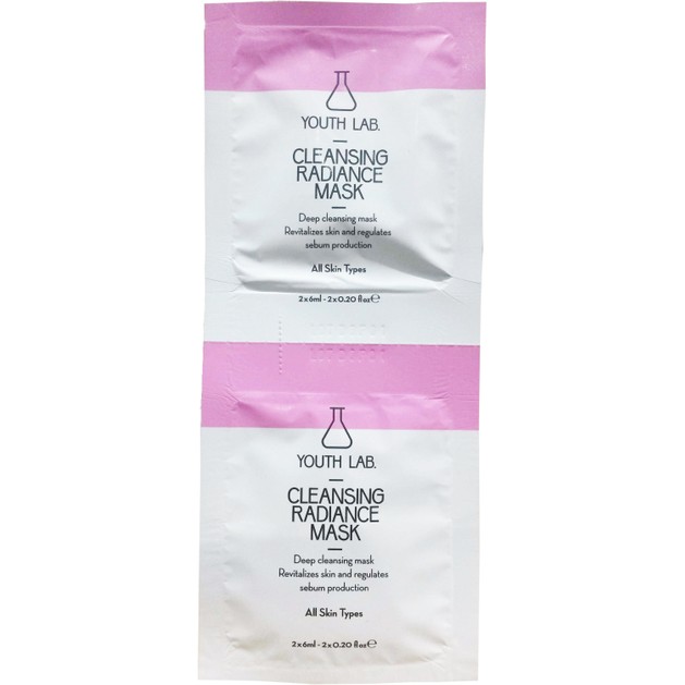 Youth Lab Cleansing Radiance Mask All Skin Types Μάσκα Βαθύ Καθαρισμού, Λάμψης & Μείωσης των Διεσταλμένων Πόρων 2 x 6ml Youth Lab Cleansing Radiance Mask All Skin Types Μάσκα Βαθύ Καθαρισμού, Λάμψης & Μείωσης των Διεσταλμένων Πόρων 2 x 6ml