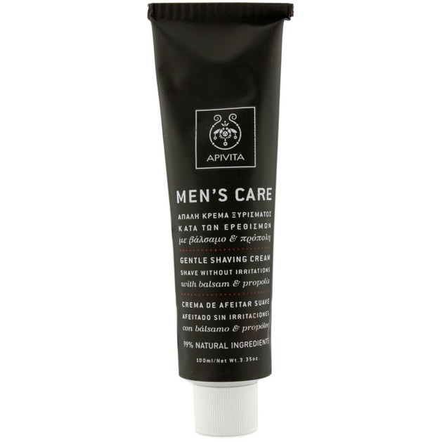 Apivita Mens Care Gentle Shaving Cream With Balsam & Propolis 100ml Apivita Mens Care Gentle Shaving Cream With Balsam & Propolis 100ml