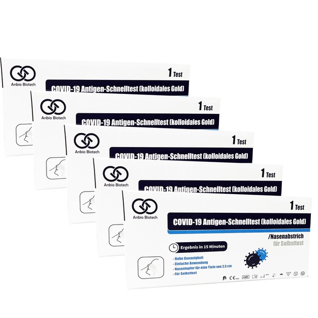 Anbio Biotech Πακέτο Προσφοράς Rapid Antigen Self Test COVID-19, 5 Τεμάχια Anbio Biotech Πακέτο Προσφοράς Rapid Antigen Self Test COVID-19, 5 Τεμάχια