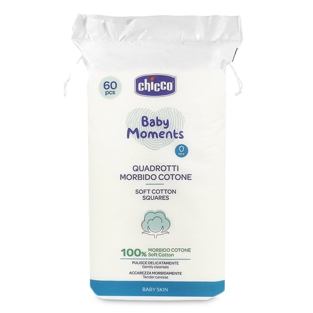 Chicco Baby Moments Μαντηλάκια από Μαλακό Βαμβάκι 0m+ 60τμχ Chicco Baby Moments Μαντηλάκια από Μαλακό Βαμβάκι 0m+ 60τμχ