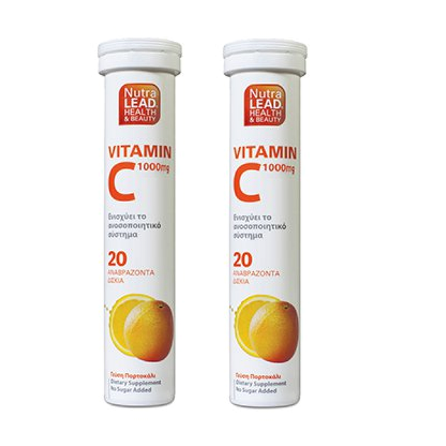 Nutralead Vitamin C 1000mg Ενισχύει το Ανοσοποιητικό Σύστημα 1+1 Δώρο, 2x20tabs Nutralead Vitamin C 1000mg Ενισχύει το Ανοσοποιητικό Σύστημα 1+1 Δώρο, 2x20tabs