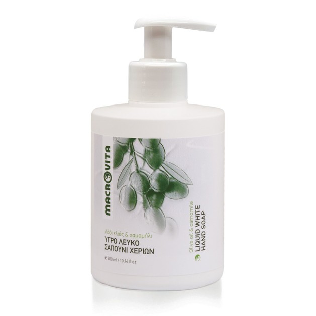 Macrovita Olive Oil & Camomile Liquid White Soap 300ml Macrovita Olive Oil & Camomile Liquid White Soap 300ml