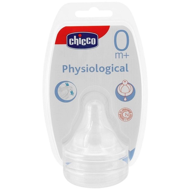Chicco Θηλή Σιλικόνης Κανονικής Ροής 0m+ 2τμχ Chicco Θηλή Σιλικόνης Κανονικής Ροής 0m+ 2τμχ