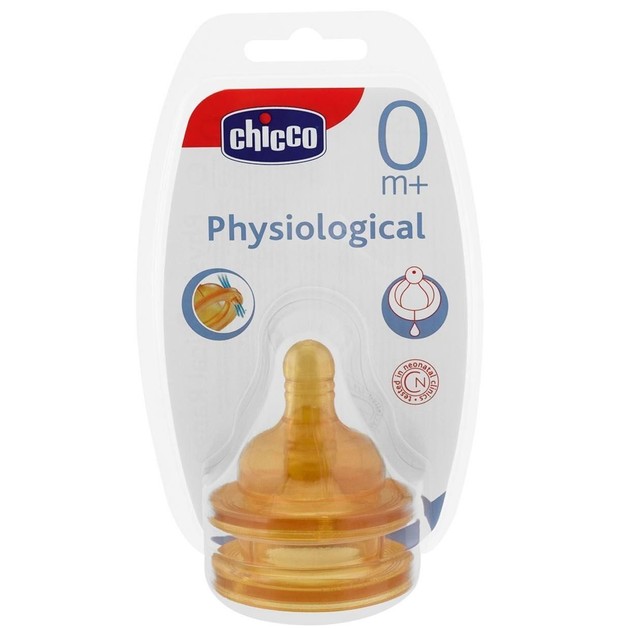 Chicco Θηλή Καουτσούκ Κανονικής Ροής 0m+ 2τμχ Chicco Θηλή Καουτσούκ Κανονικής Ροής 0m+ 2τμχ