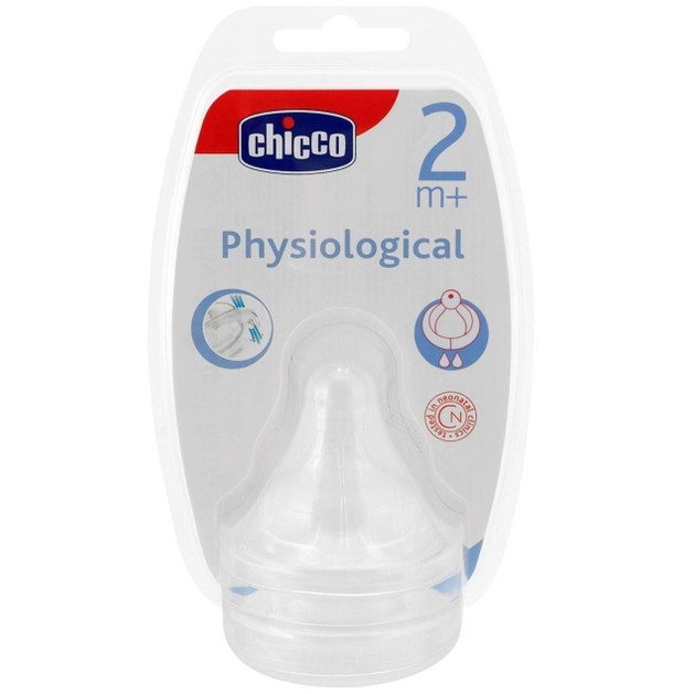 Chicco Θηλή Σιλικόνης 2m+ 2τμχ Chicco Θηλή Σιλικόνης 2m+ 2τμχ