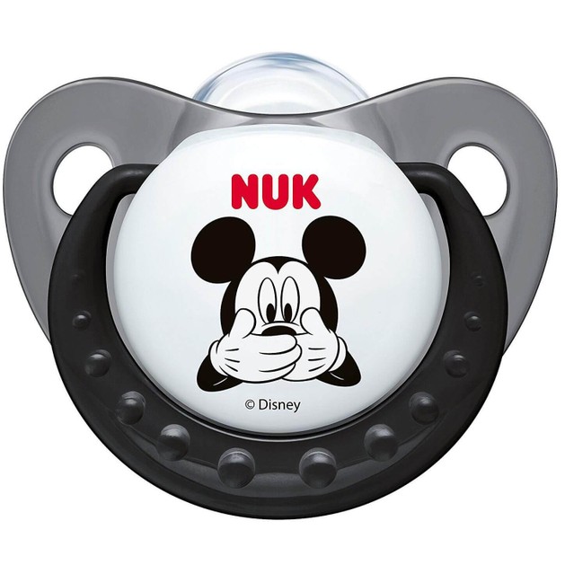 Nuk Trendline Disney Mickey Πιπίλα Σιλικόνης με Κρίκο Γκρι Μεγέθους 2 (6-18 Μηνών) 1τμχ Nuk Trendline Disney Mickey Πιπίλα Σιλικόνης με Κρίκο Γκρι Μεγέθους 2 (6-18 Μηνών) 1τμχ